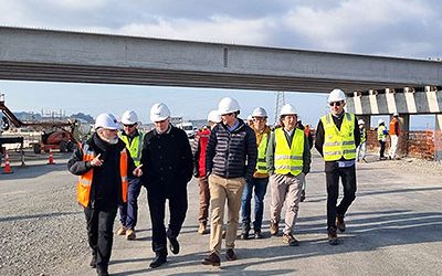 Socios recorrieron obras del Puente Industrial y destacaron pronta puesta en marcha de viaducto