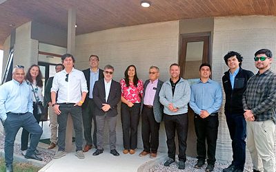 Socios de la CChC Concepción visitaron Casa Semilla, la primera vivienda impresa en 3D en el país